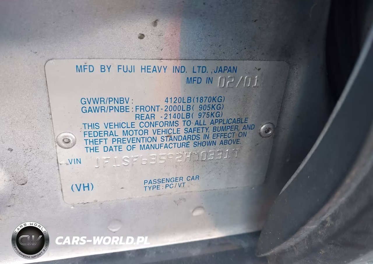 2002 Subaru Forester L VIN:JF1SF63592H703317 - 9