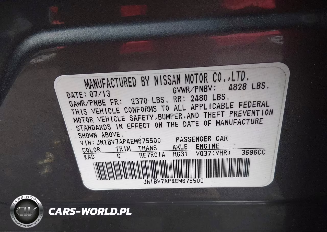 2014 Infiniti Q50 Premium VIN:JN1BV7AP4EM675500 - 9