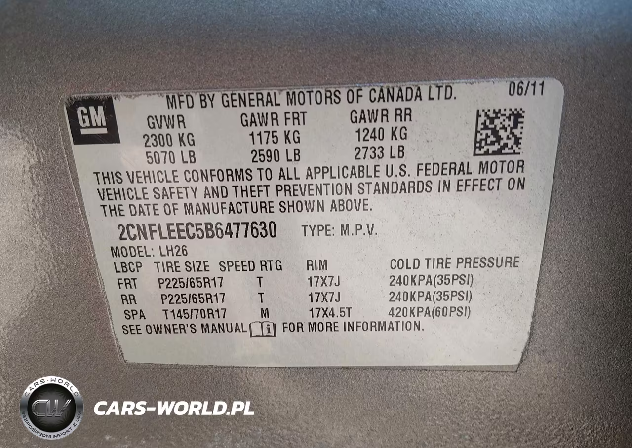 2011 Chevrolet Equinox 1Lt VIN:2CNFLEEC5B6477630 - 9
