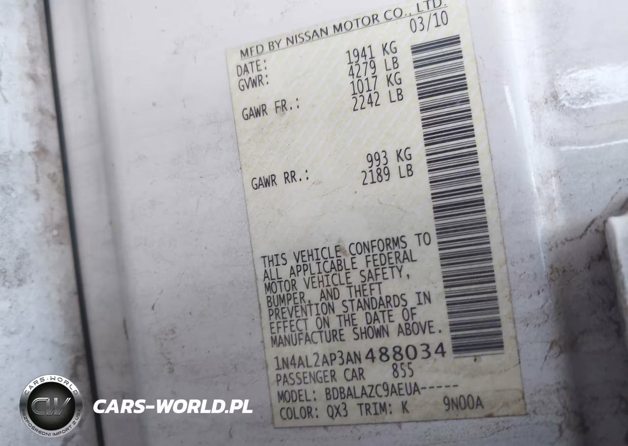 2010 Nissan Altima 2.5 VIN:1N4AL2AP3AN488034 - 9