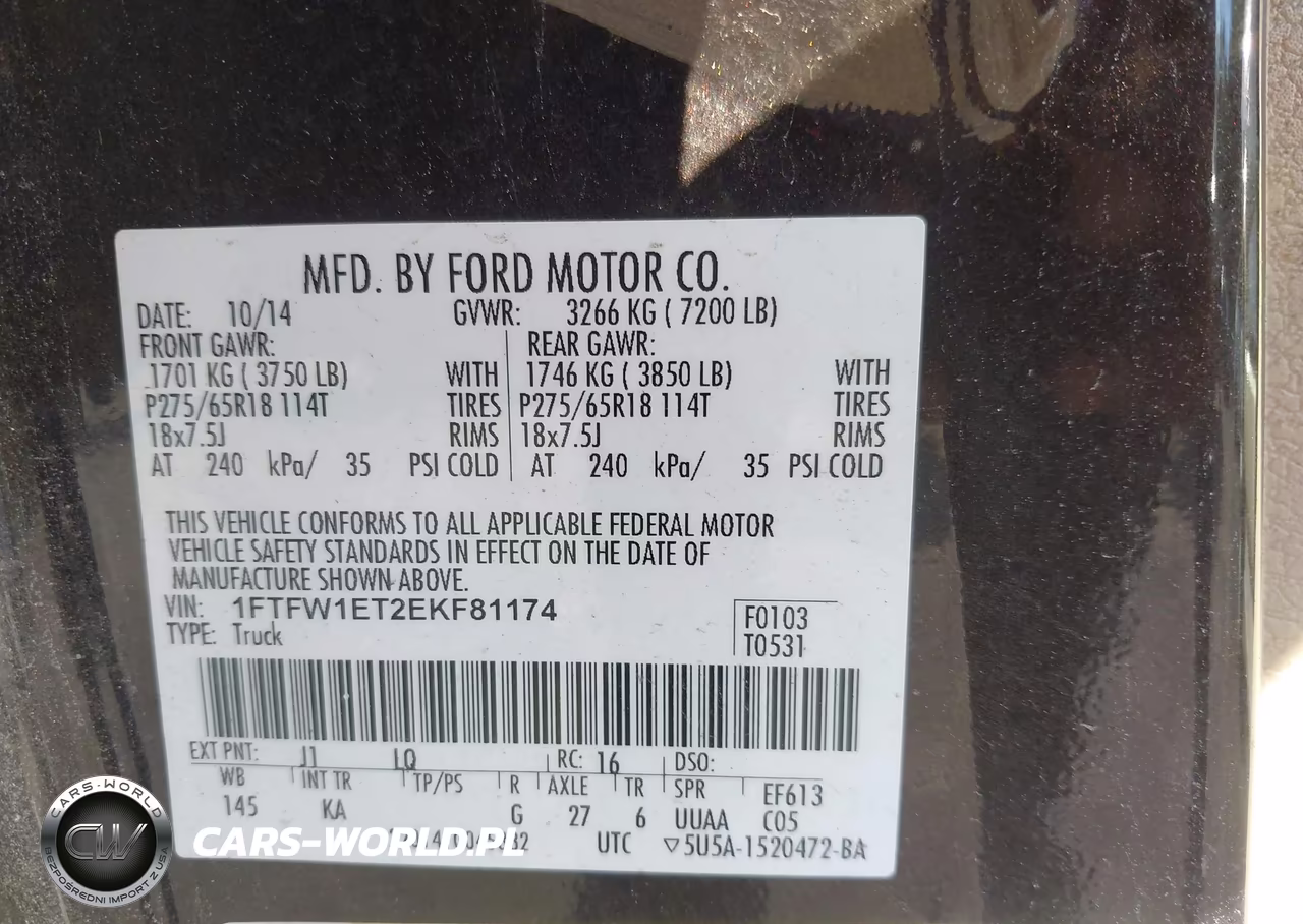 2014 Ford F-150 King Ranch VIN:1FTFW1ET2EKF81174 - 9
