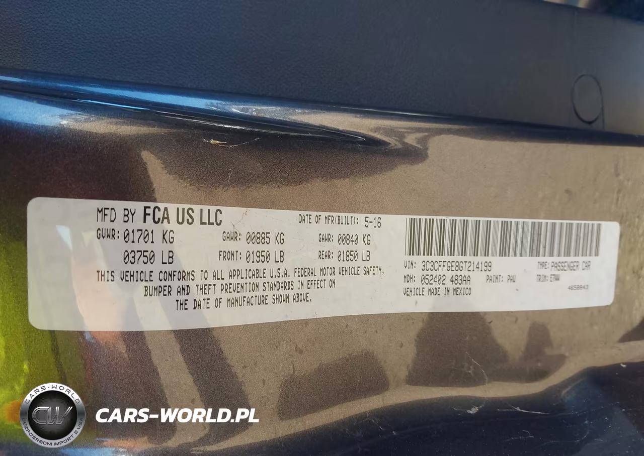 2016 Fiat 500E Battery Electric VIN:3C3CFFGE8GT214199 - 9