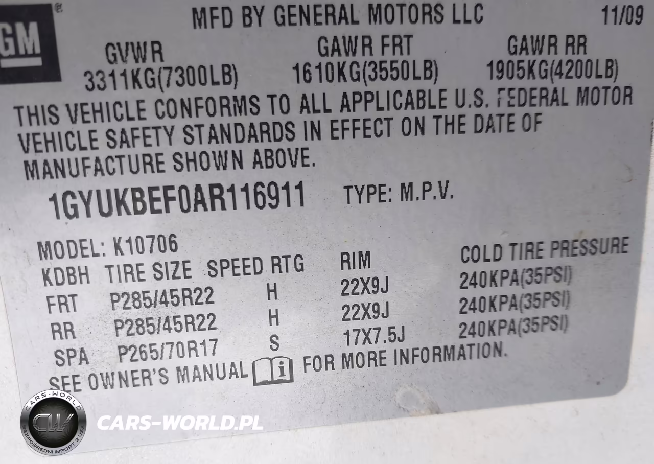 2010 Cadillac Escalade Luxury VIN:1GYUKBEF0AR116911 - 9