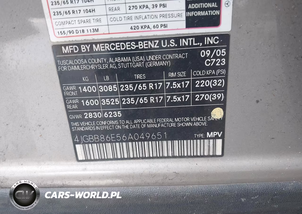 2006 Mercedes-Benz Ml 350 4Matic VIN:4JGBB86E56A049651 - 9