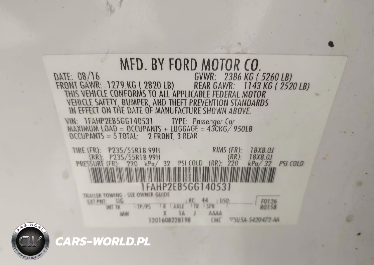 2016 Ford Taurus Sel VIN:1FAHP2E85GG140531 - 9