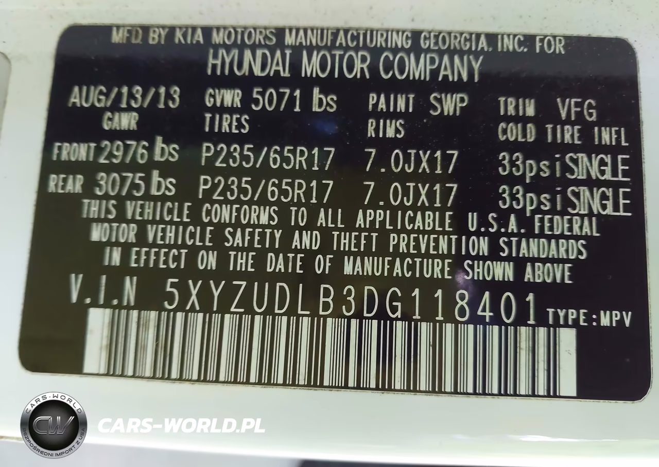 2013 Hyundai Santa Fe Sport VIN:5XYZUDLB3DG118401 - 9