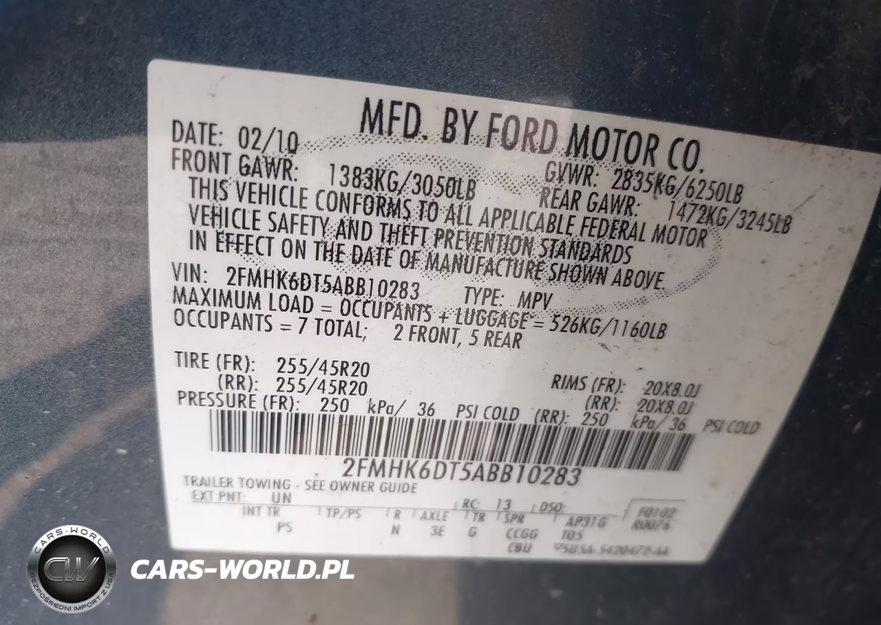 2010 Ford Flex Limited VIN:2FMHK6DT5ABB10283 - 9