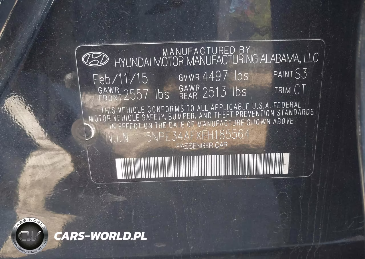 2015 Hyundai Sonata Sport VIN:5NPE34AFXFH185564 - 9