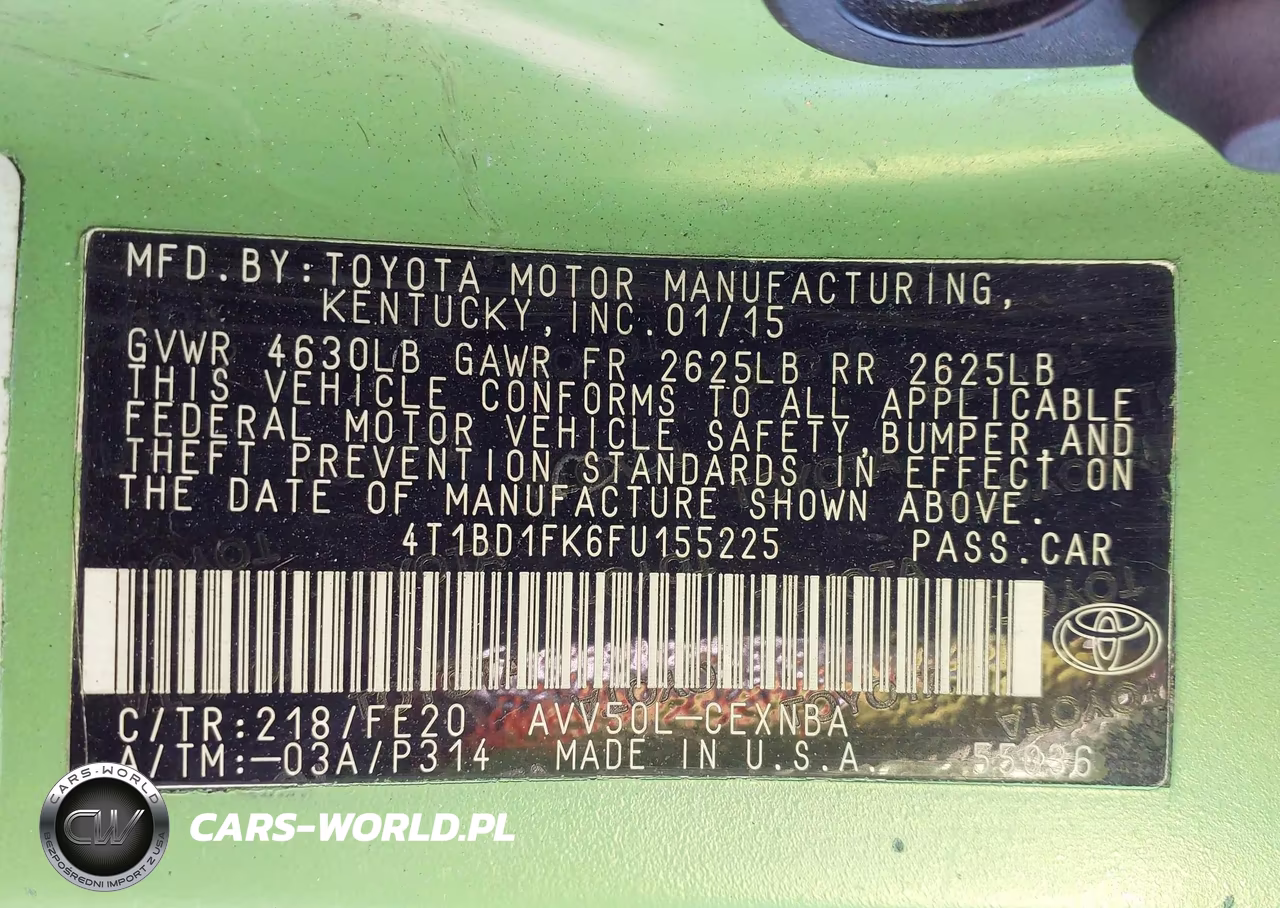 2015 Toyota Camry Hybrid Le VIN:4T1BD1FK6FU155225 - 9