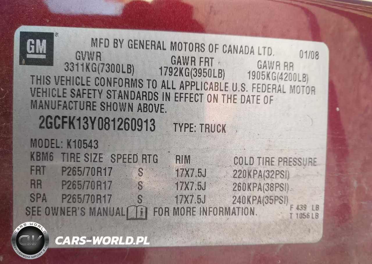 2008 Chevrolet Silverado 1500 Ltz VIN:2GCFK13Y081260913 - 9