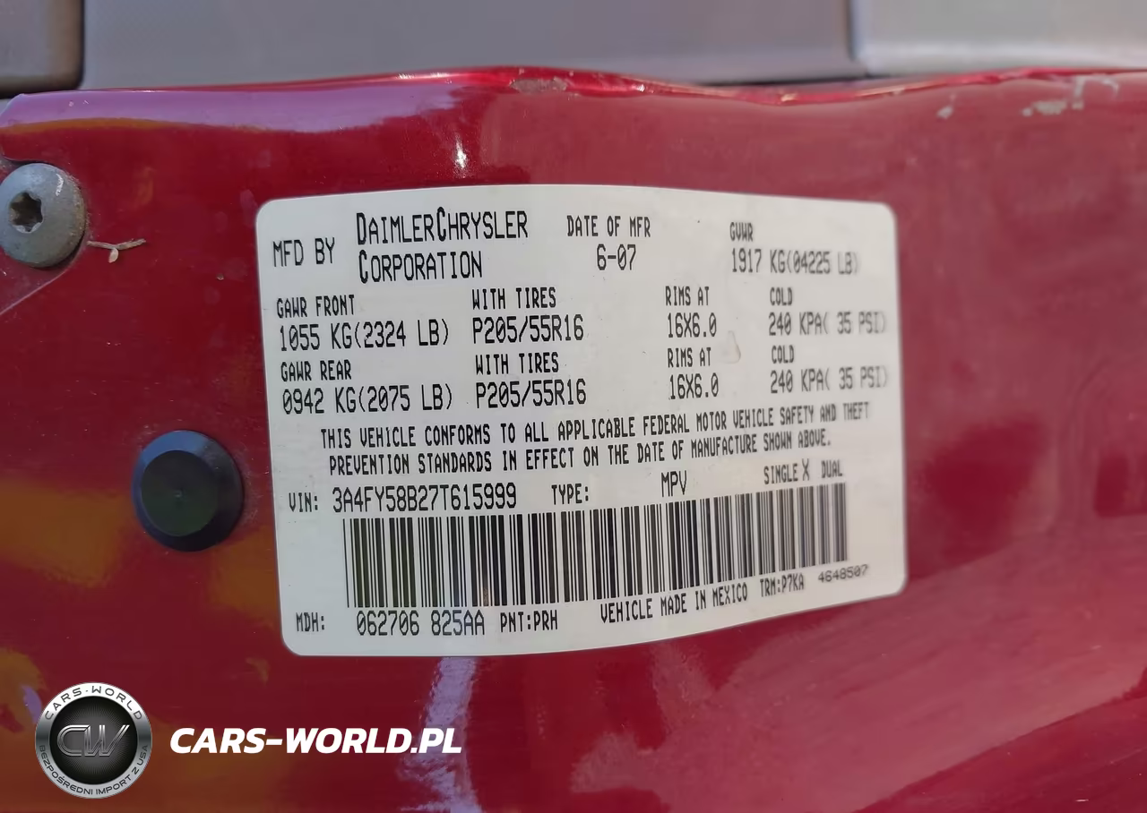 2007 Chrysler Pt Cruiser Touring VIN:3A4FY58B27T615999 - 9
