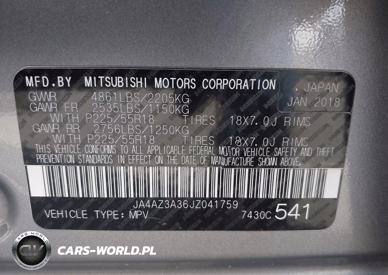 2018 Mitsubishi Outlander Se VIN:JA4AZ3A36JZ041759 - 9
