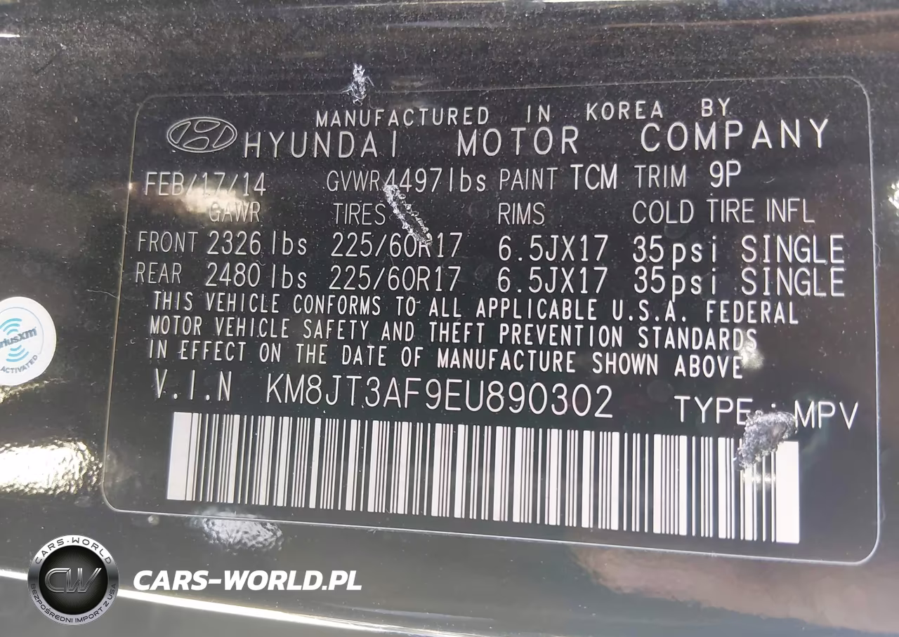 2014 Hyundai Tucson Gls VIN:KM8JT3AF9EU890302 - 9