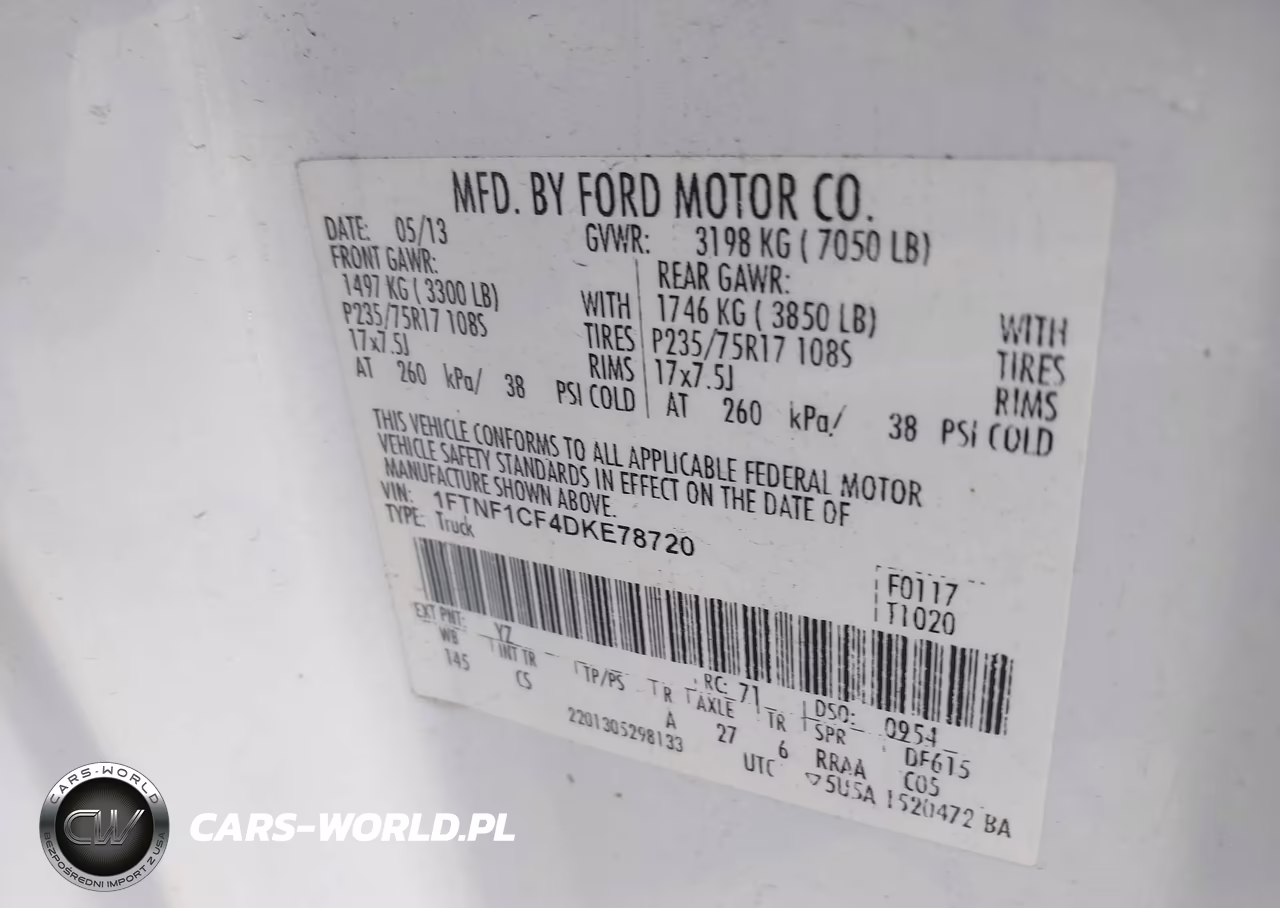 2013 Ford F-150 Xl VIN:1FTNF1CF4DKE78720 - 9
