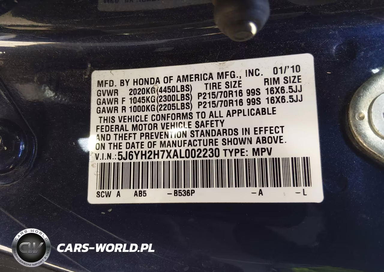 2010 Honda Element Ex VIN:5J6YH2H7XAL002230 - 9