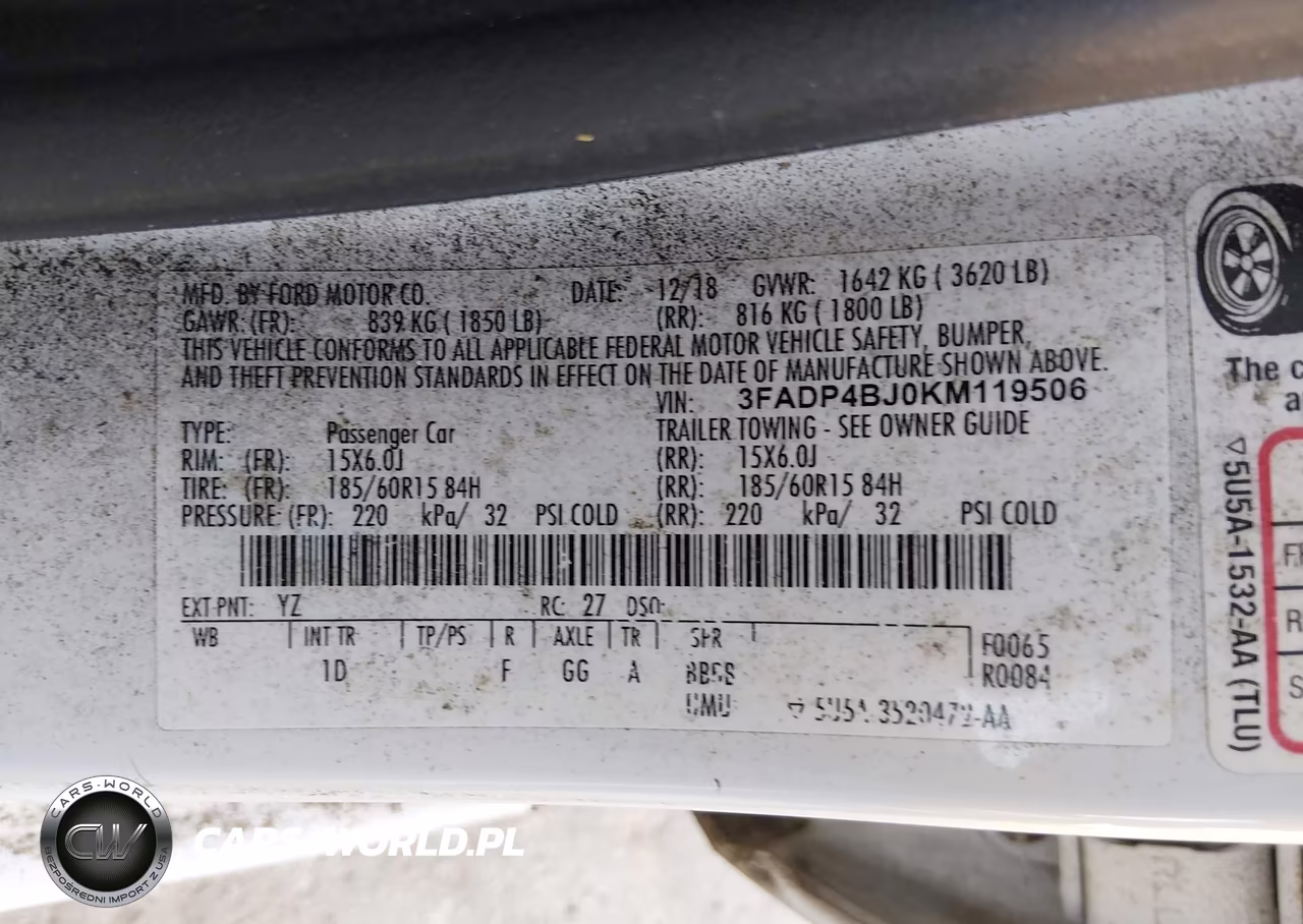 2019 Ford Fiesta Se VIN:3FADP4BJ0KM119506 - 9