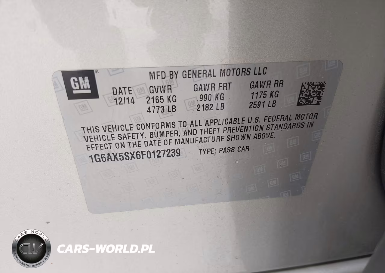 2015 Cadillac Cts Luxury VIN:1G6AX5SX6F0127239 - 9