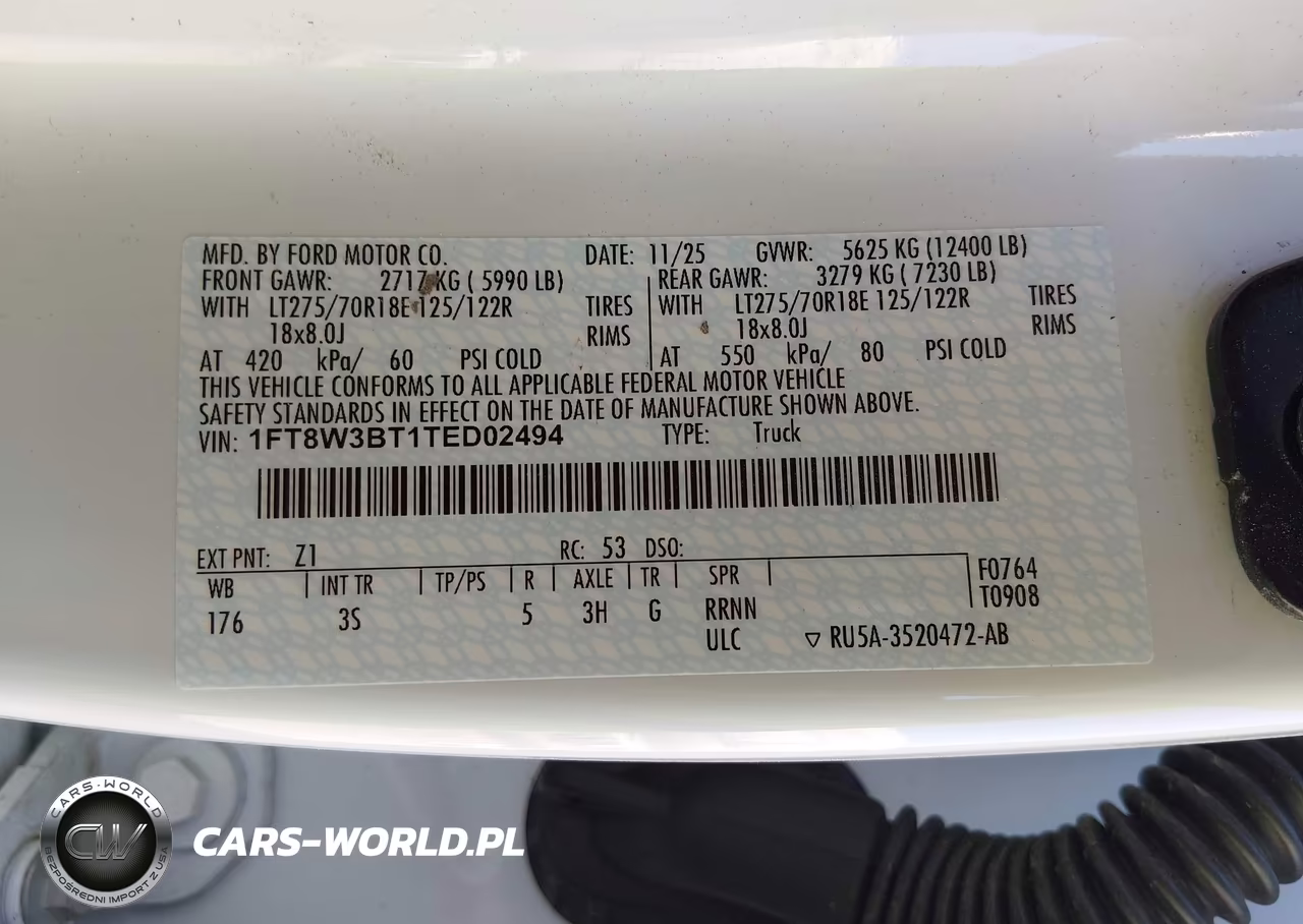2026 Ford F-350 Xlt VIN:1FT8W3BT1TED02494 - 8