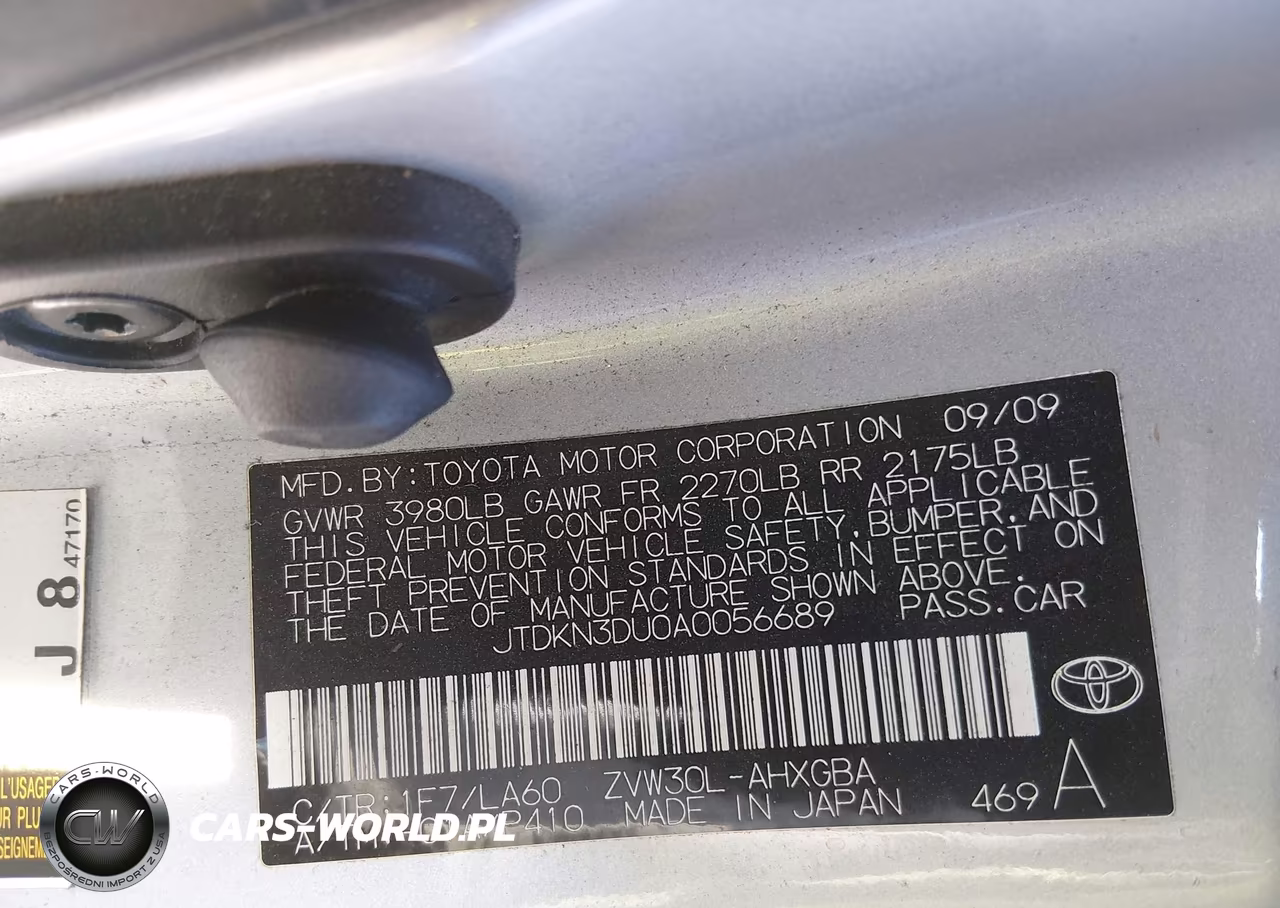 2010 Toyota Prius Iv VIN:JTDKN3DU0A0056689 - 9