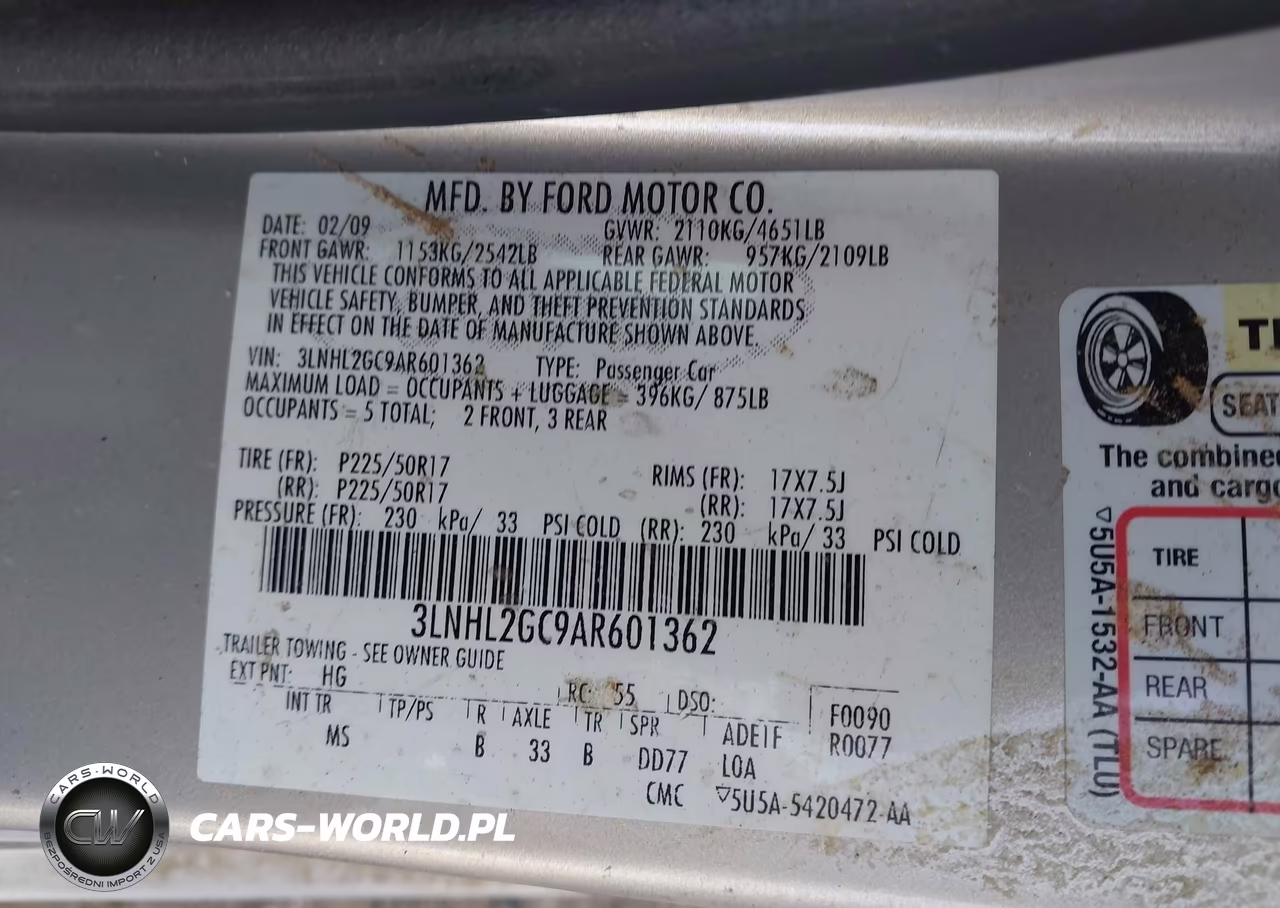 2010 Lincoln Mkz VIN:3LNHL2GC9AR601362 - 9