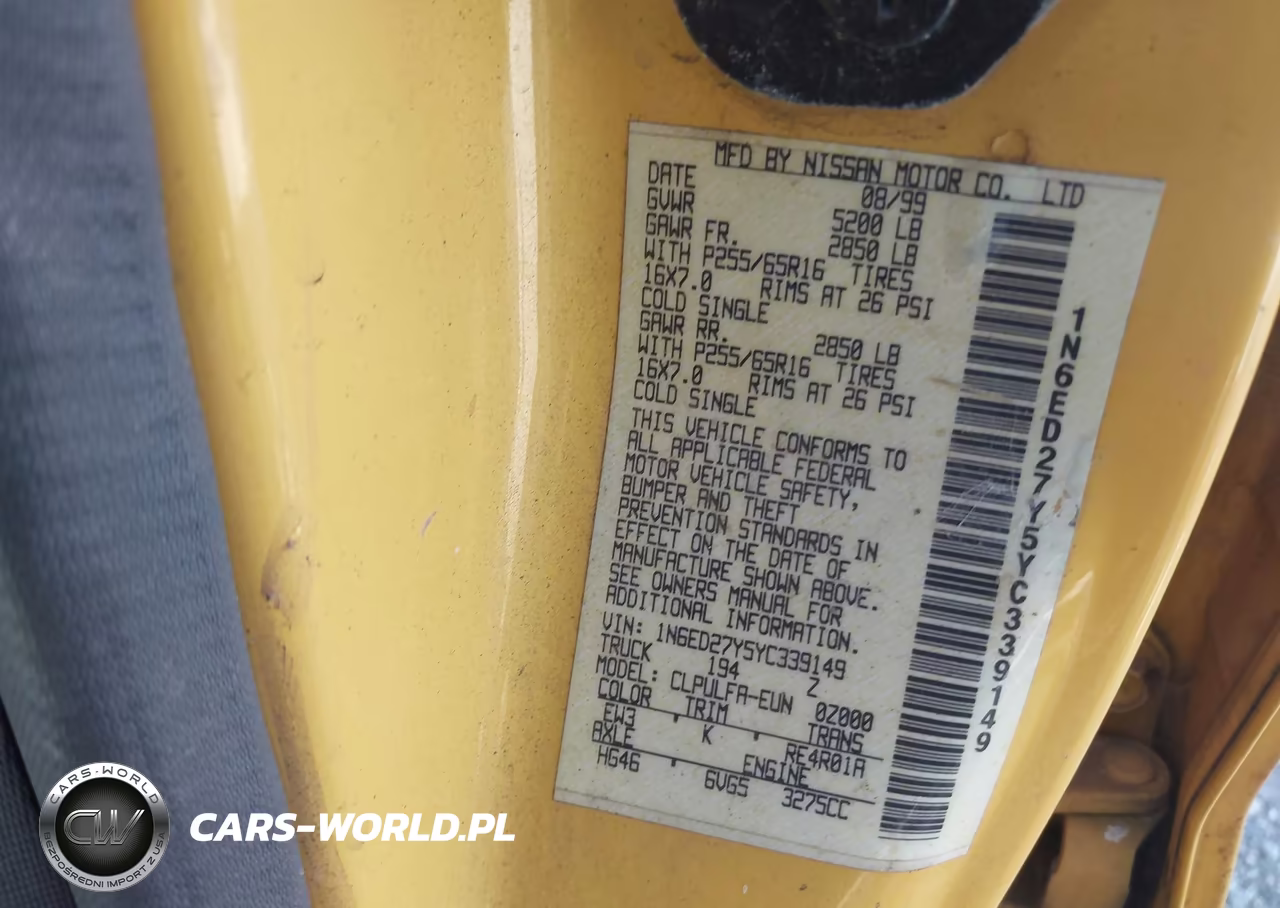 2000 Nissan Frontier Se-V6-Xe-V6 VIN:1N6ED27Y5YC339149 - 9