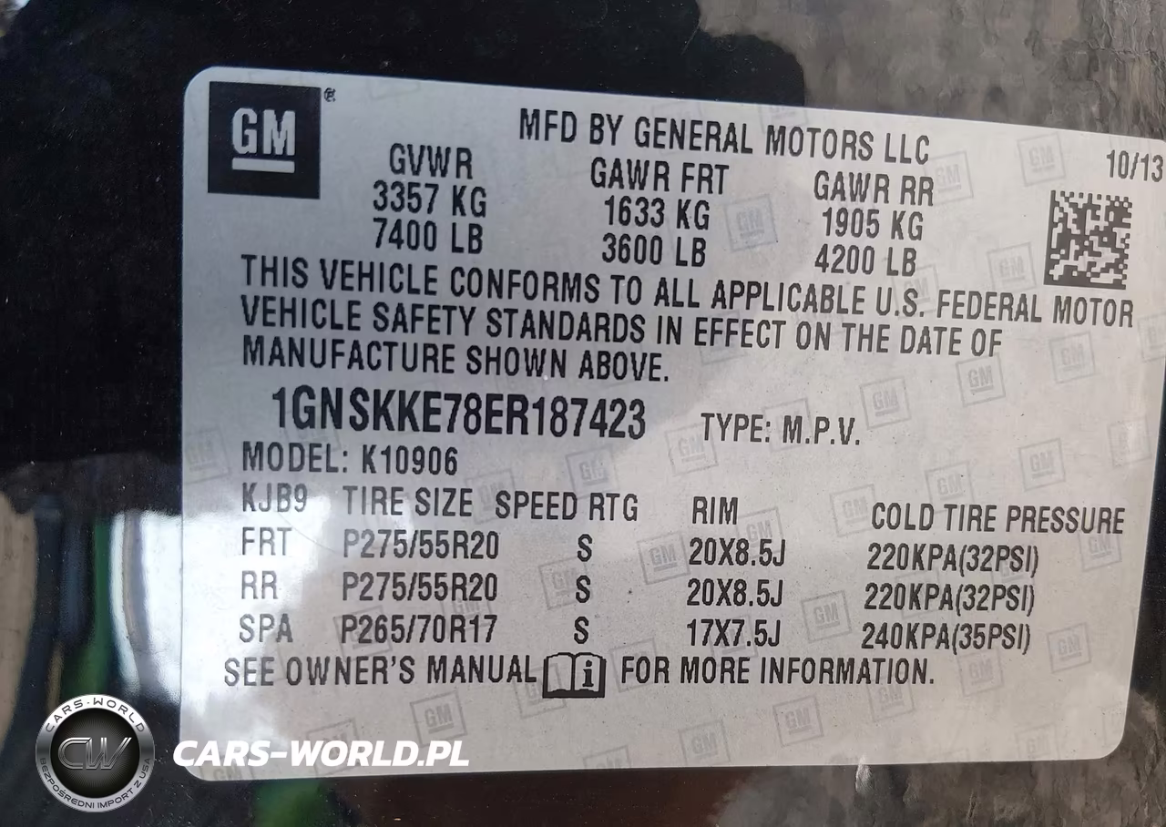 2014 Chevrolet Suburban 1500 Ltz VIN:1GNSKKE78ER187423 - 9