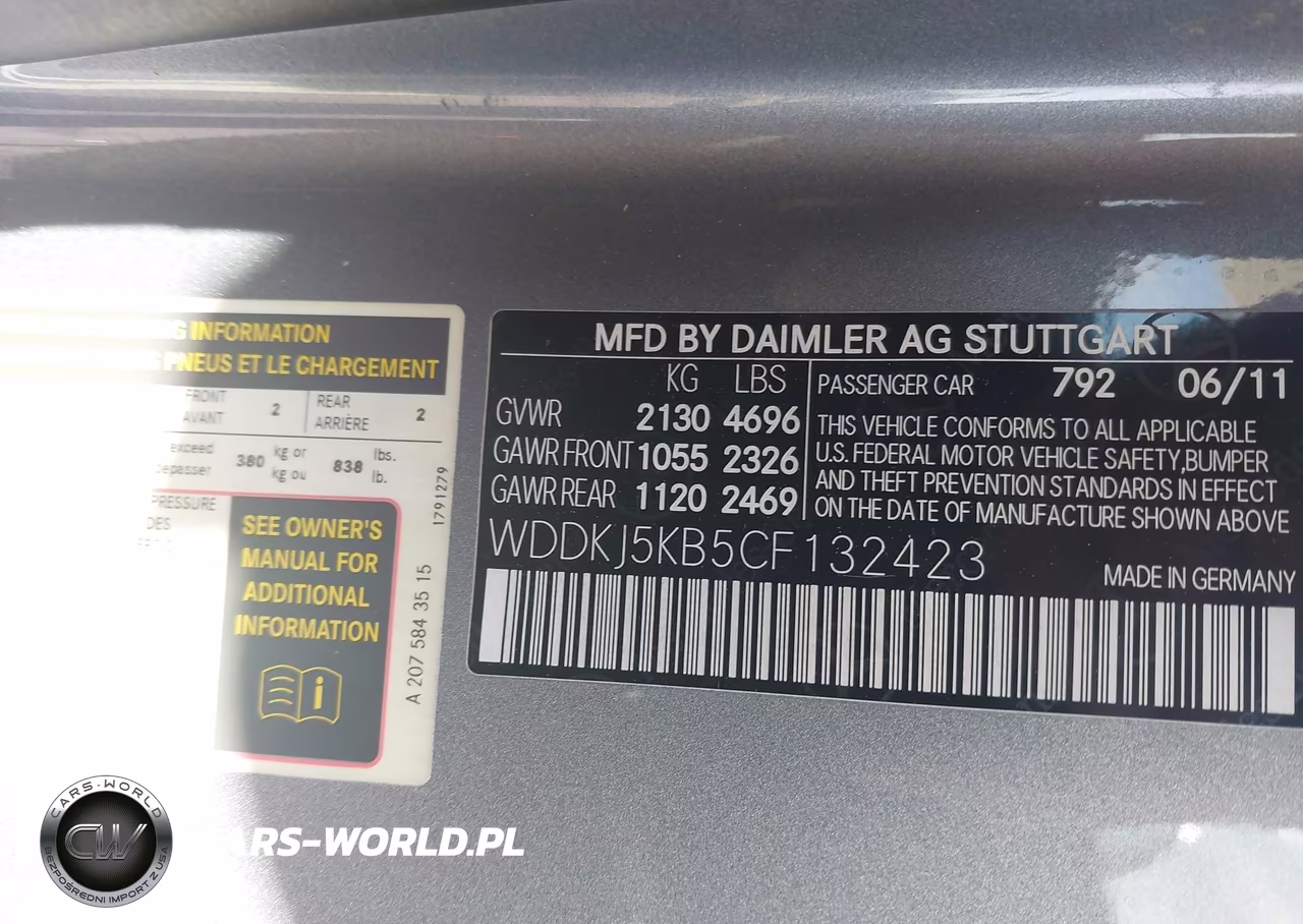 2012 Mercedes-Benz E 350 VIN:WDDKJ5KB5CF132423 - 9