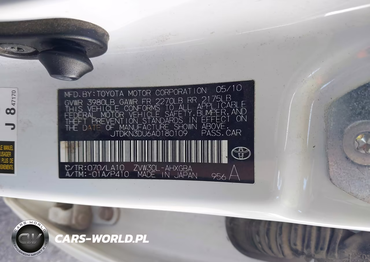 2010 Toyota Prius Iv VIN:JTDKN3DU6A0180109 - 9