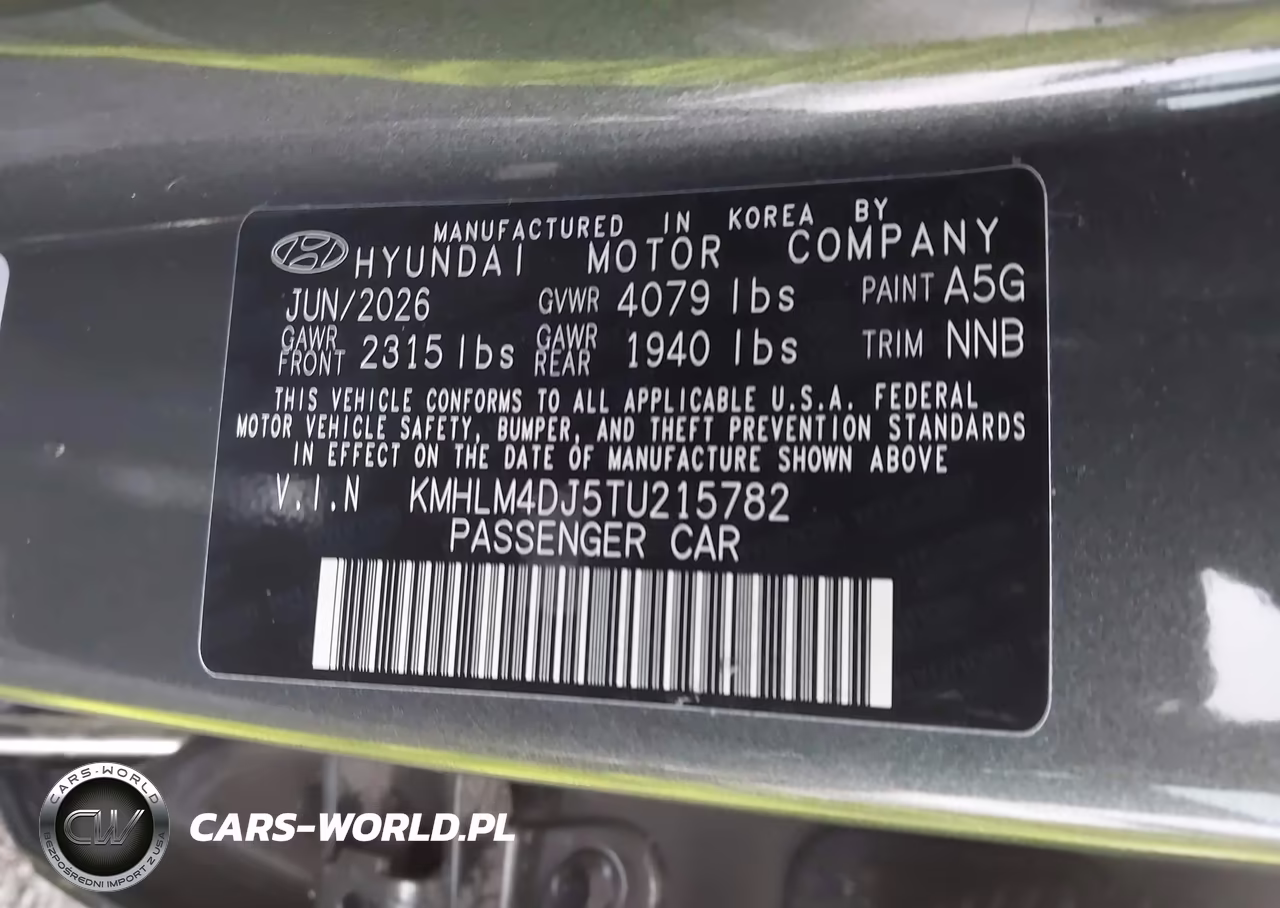 2026 Hyundai Elantra Hybrid Blue VIN:KMHLM4DJ5TU215782 - 9