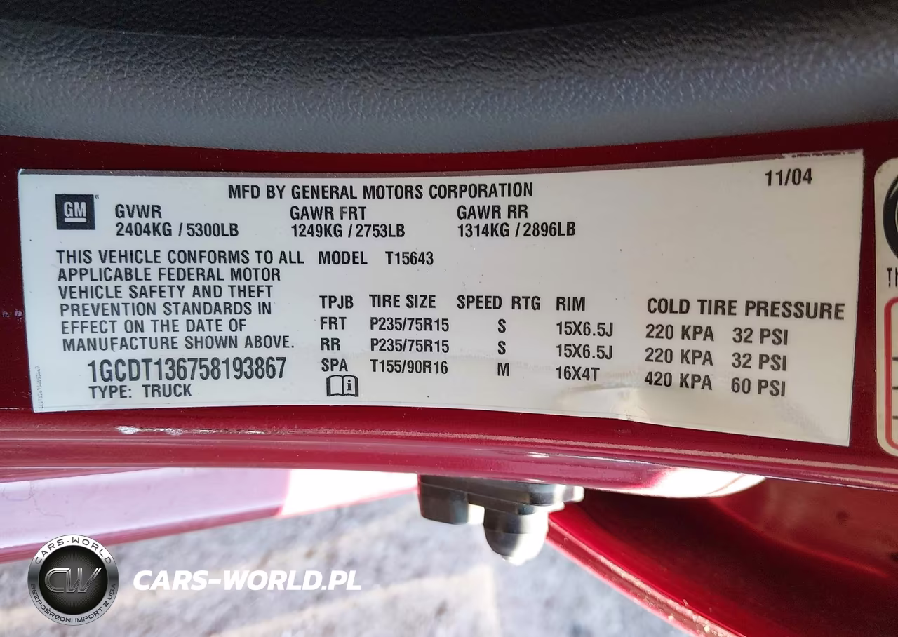 2005 Chevrolet Colorado Ls VIN:1GCDT136758193867 - 9