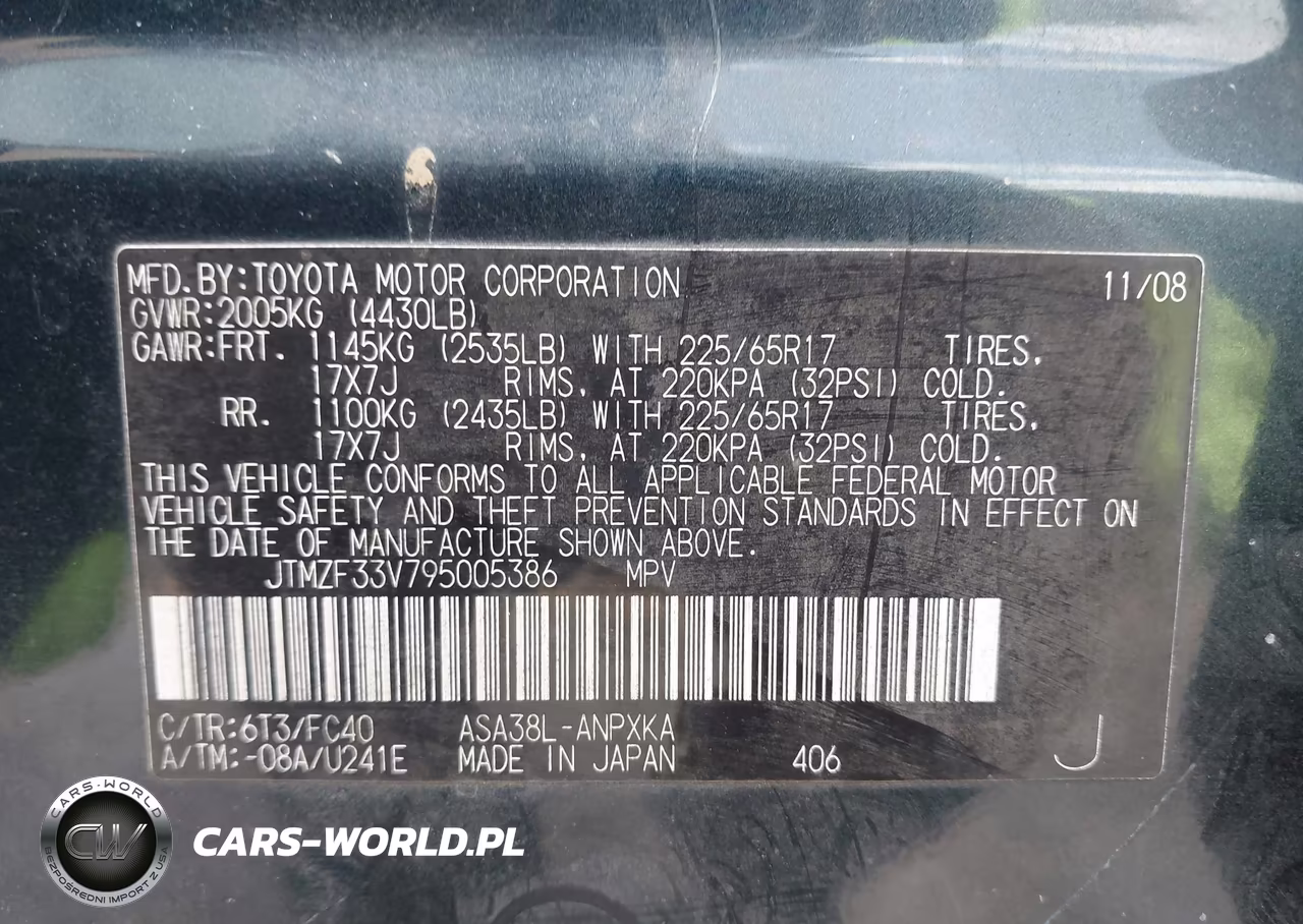2009 Toyota Rav4 VIN:JTMZF33V795005386 - 9