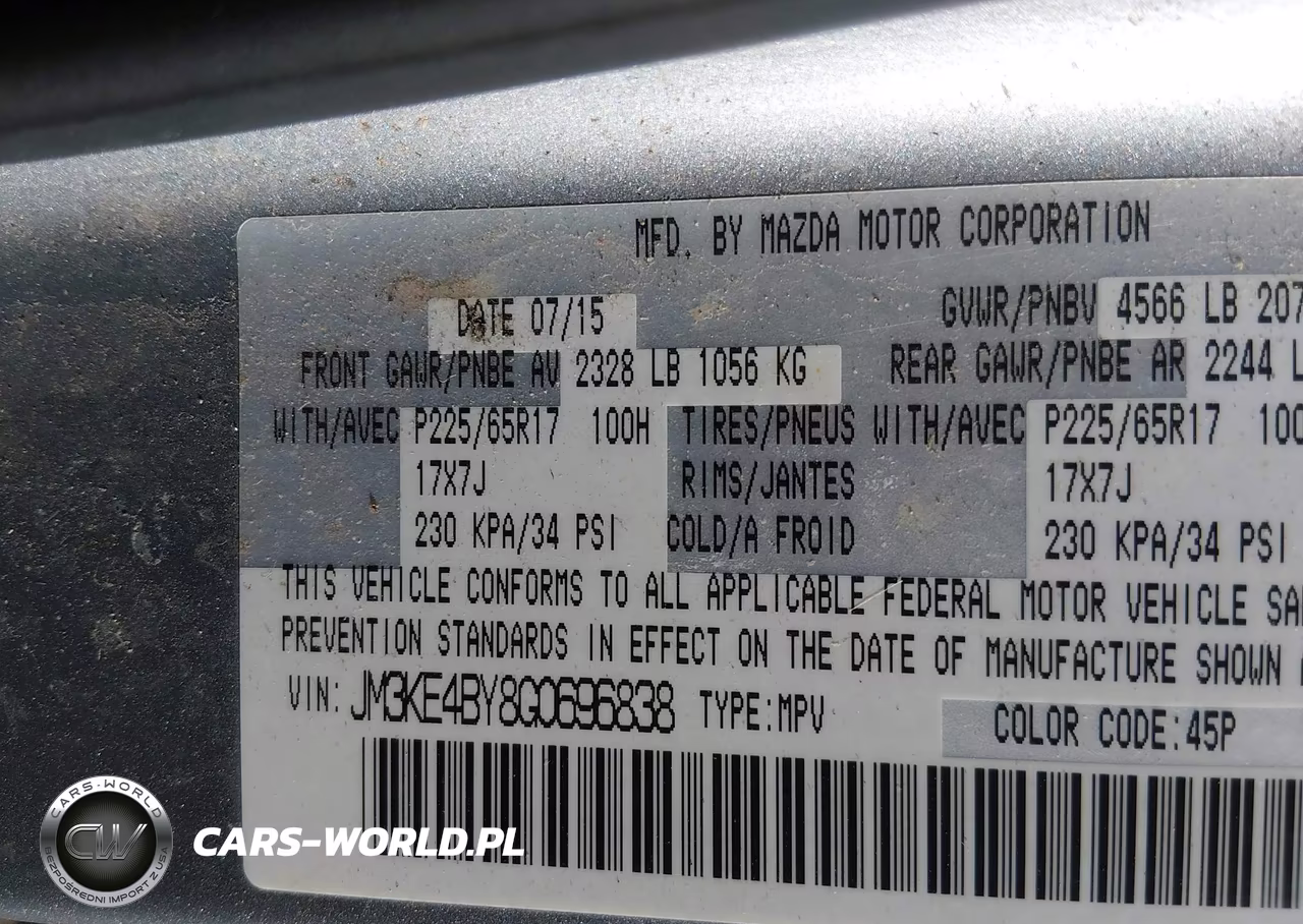 2016 Mazda Cx-5 Sport VIN:JM3KE4BY8G0696838 - 9