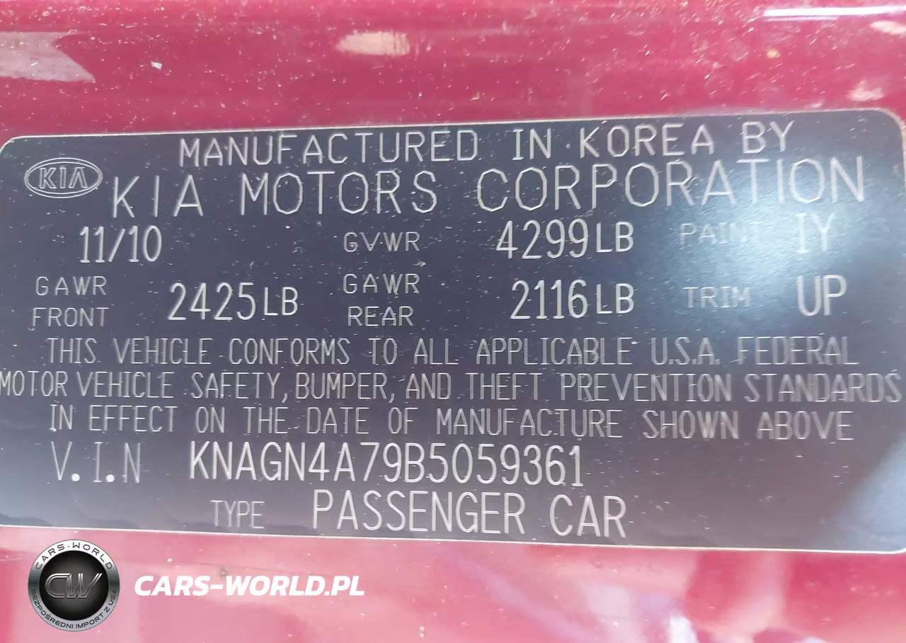 2011 Kia Optima Ex VIN:KNAGN4A79B5059361 - 9