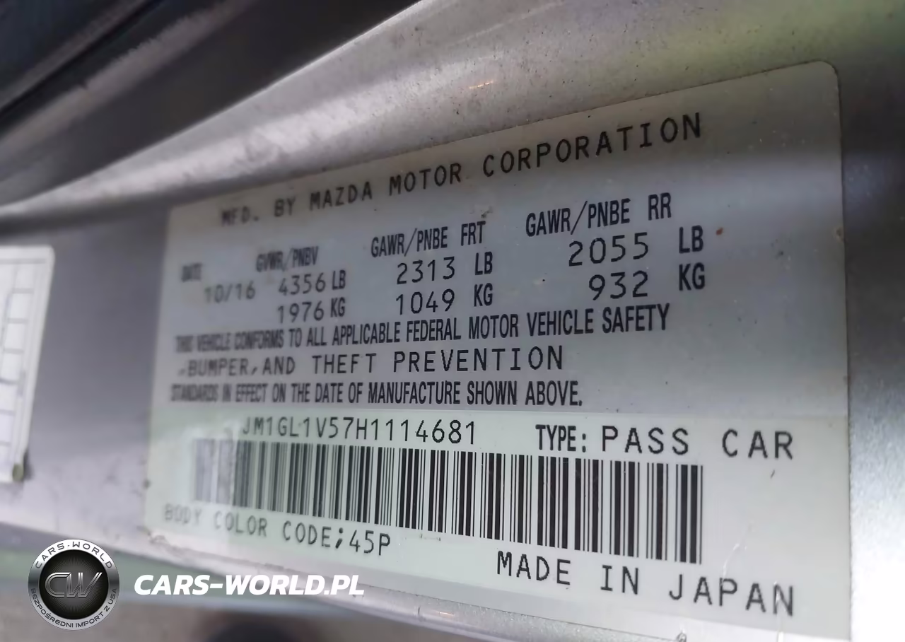 2017 Mazda Mazda6 Touring VIN:JM1GL1V57H1114681 - 9