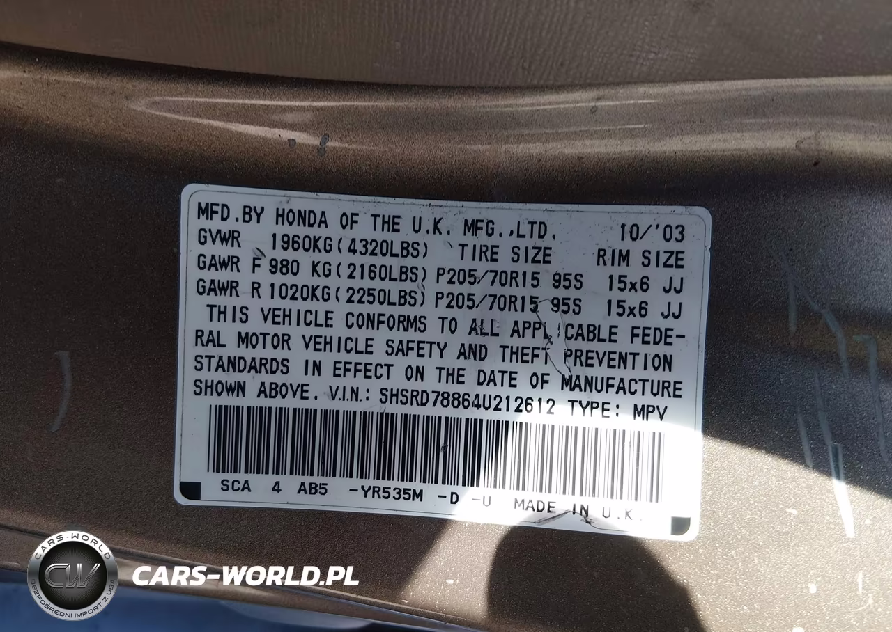 2004 Honda Cr-V Ex VIN:SHSRD78864U212612 - 9