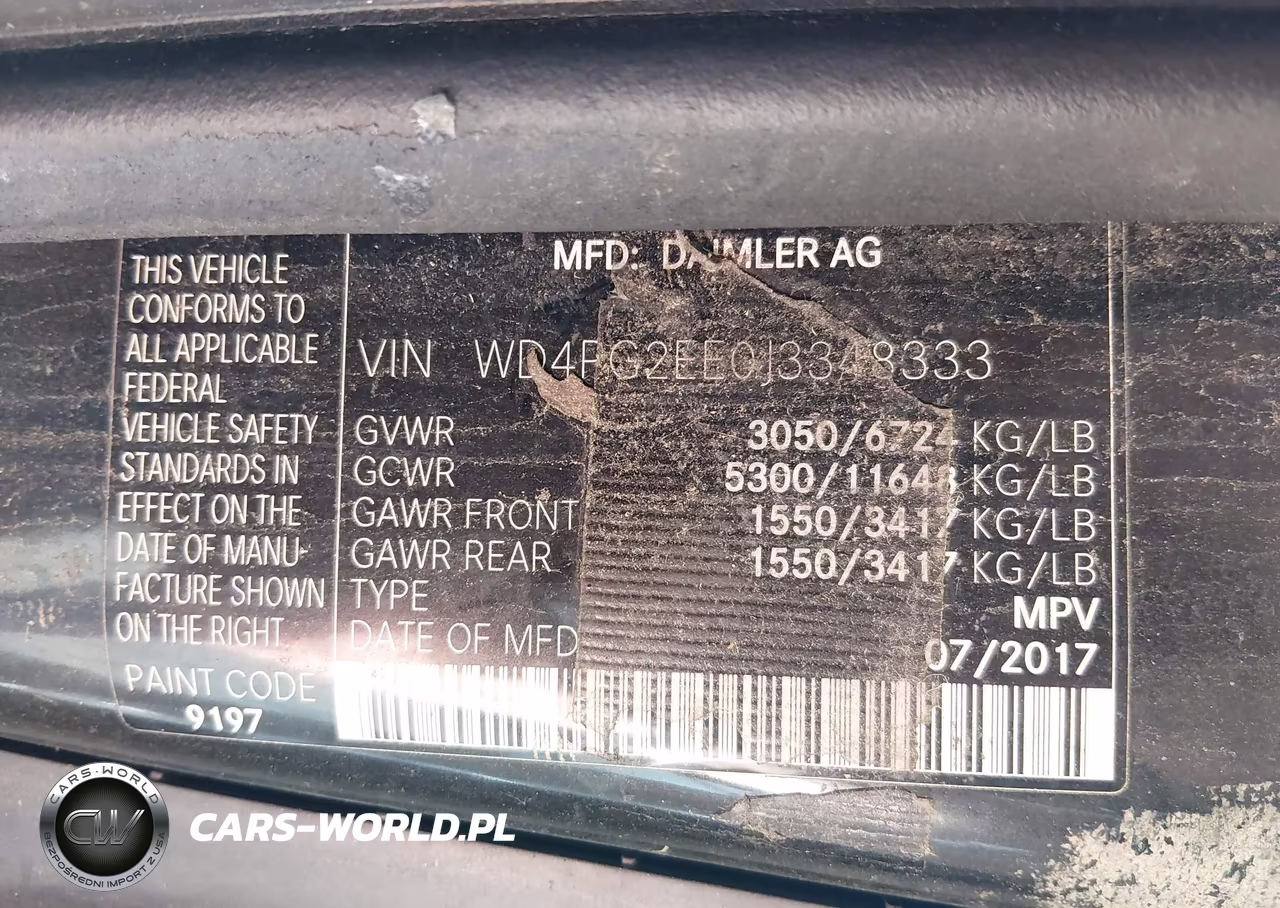 2018 Mercedes-Benz Metris VIN:WD4PG2EE0J3348333 - 9