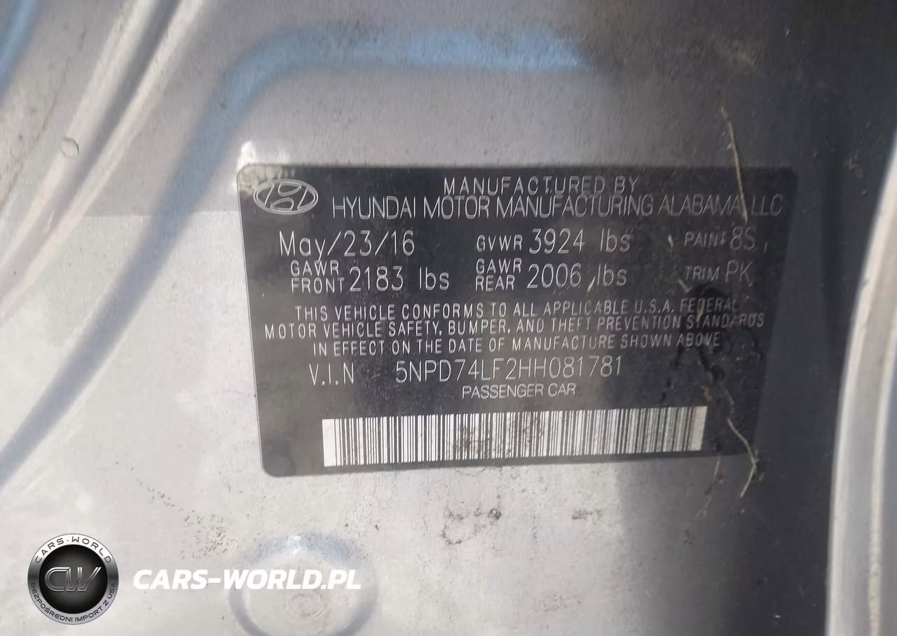 2017 Hyundai Elantra Se VIN:5NPD74LF2HH081781 - 9