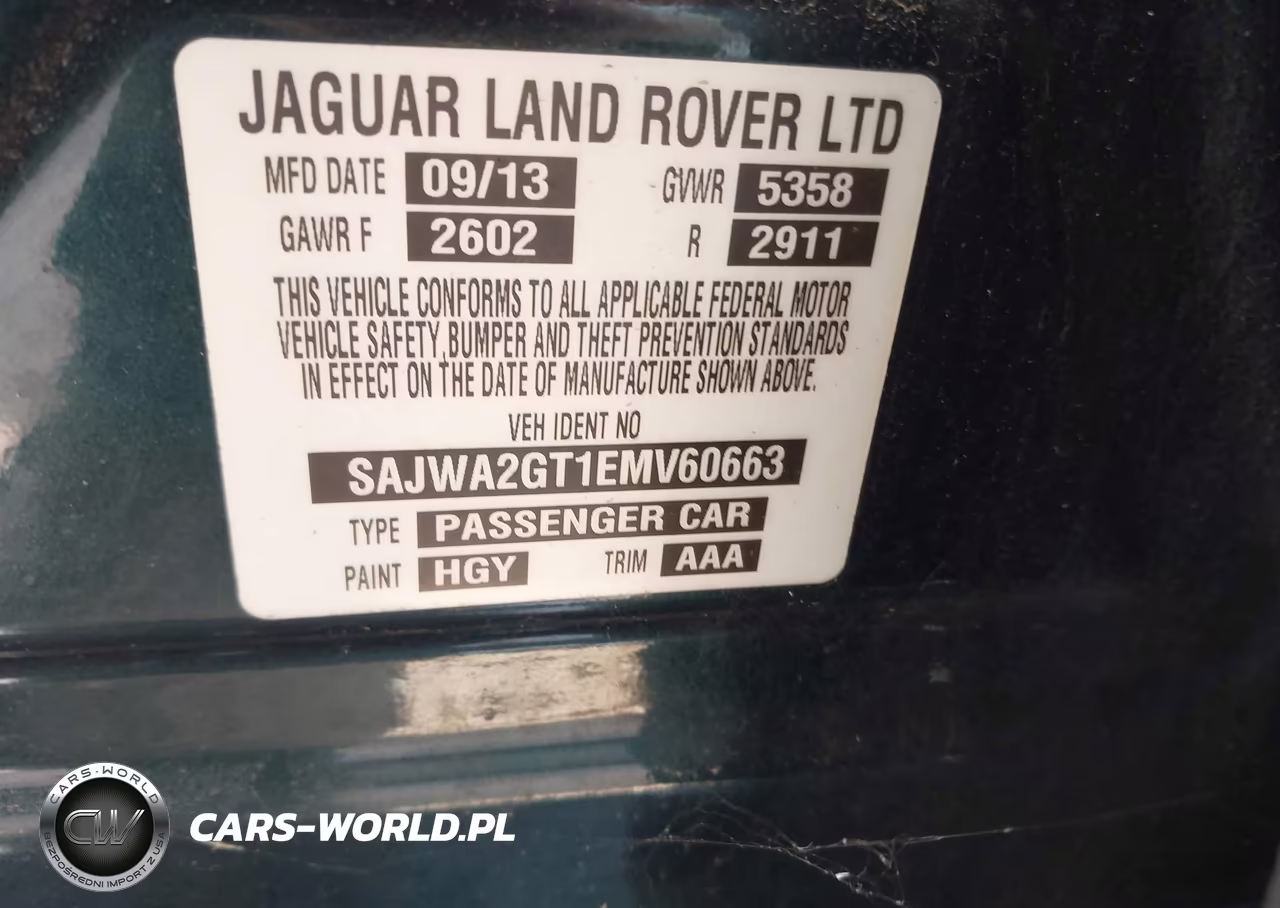 2014 Jaguar Xj Xjl Supercharged VIN:SAJWA2GT1EMV60663 - 9