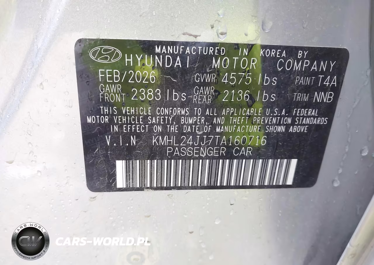 2026 Hyundai Sonata Hybrid Blue VIN:KMHL24JJ7TA160716 - 9