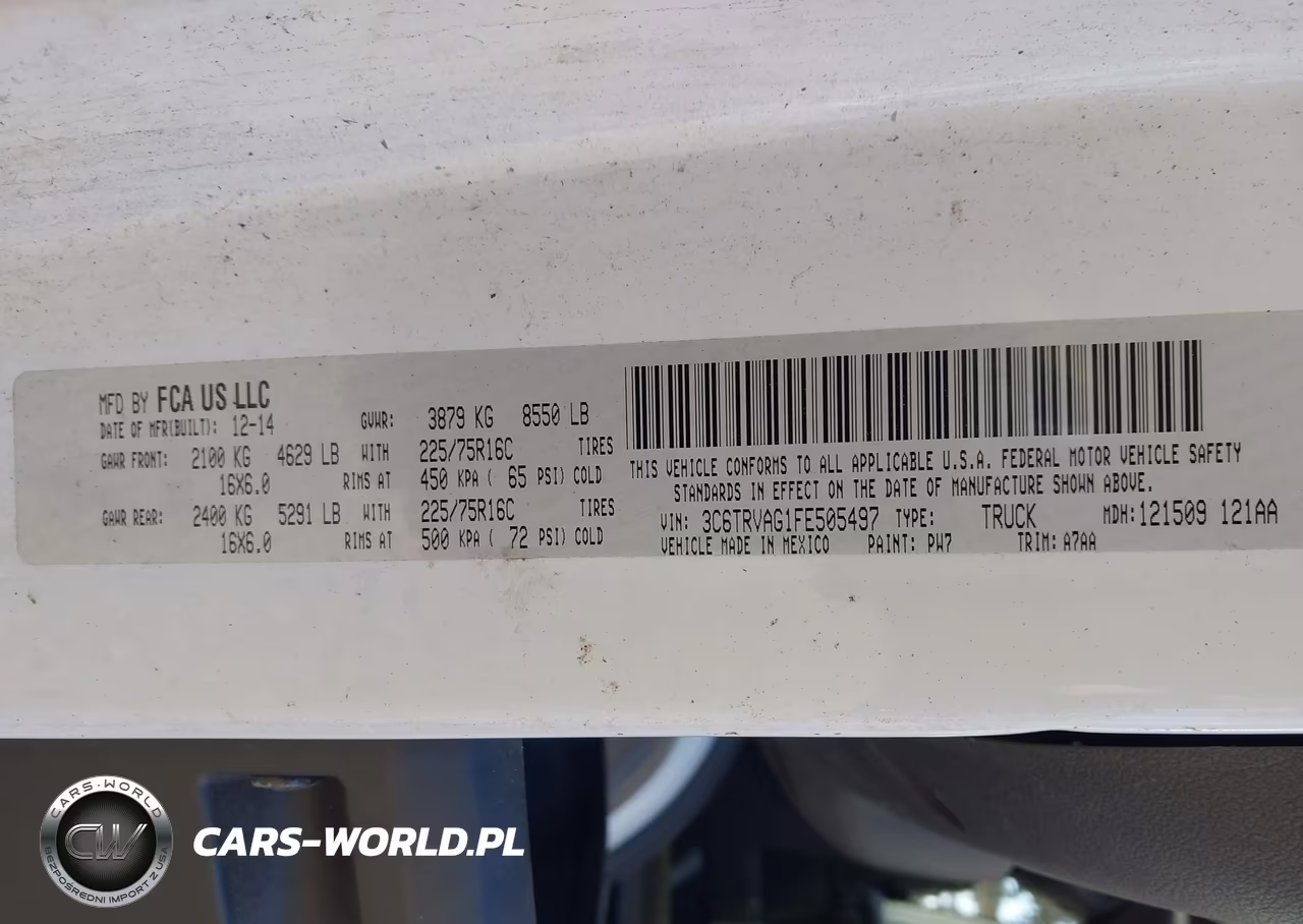 2015 Ram Promaster 1500 Low Roof VIN:3C6TRVAG1FE505497 - 9