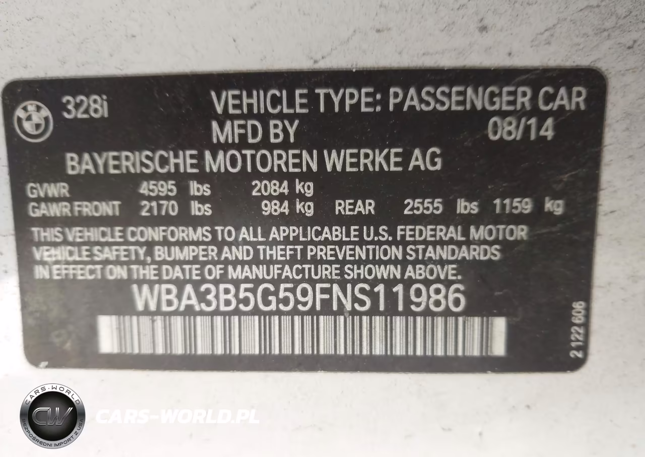 2015 BMW 328I xDrive VIN:WBA3B5G59FNS11986 - 9