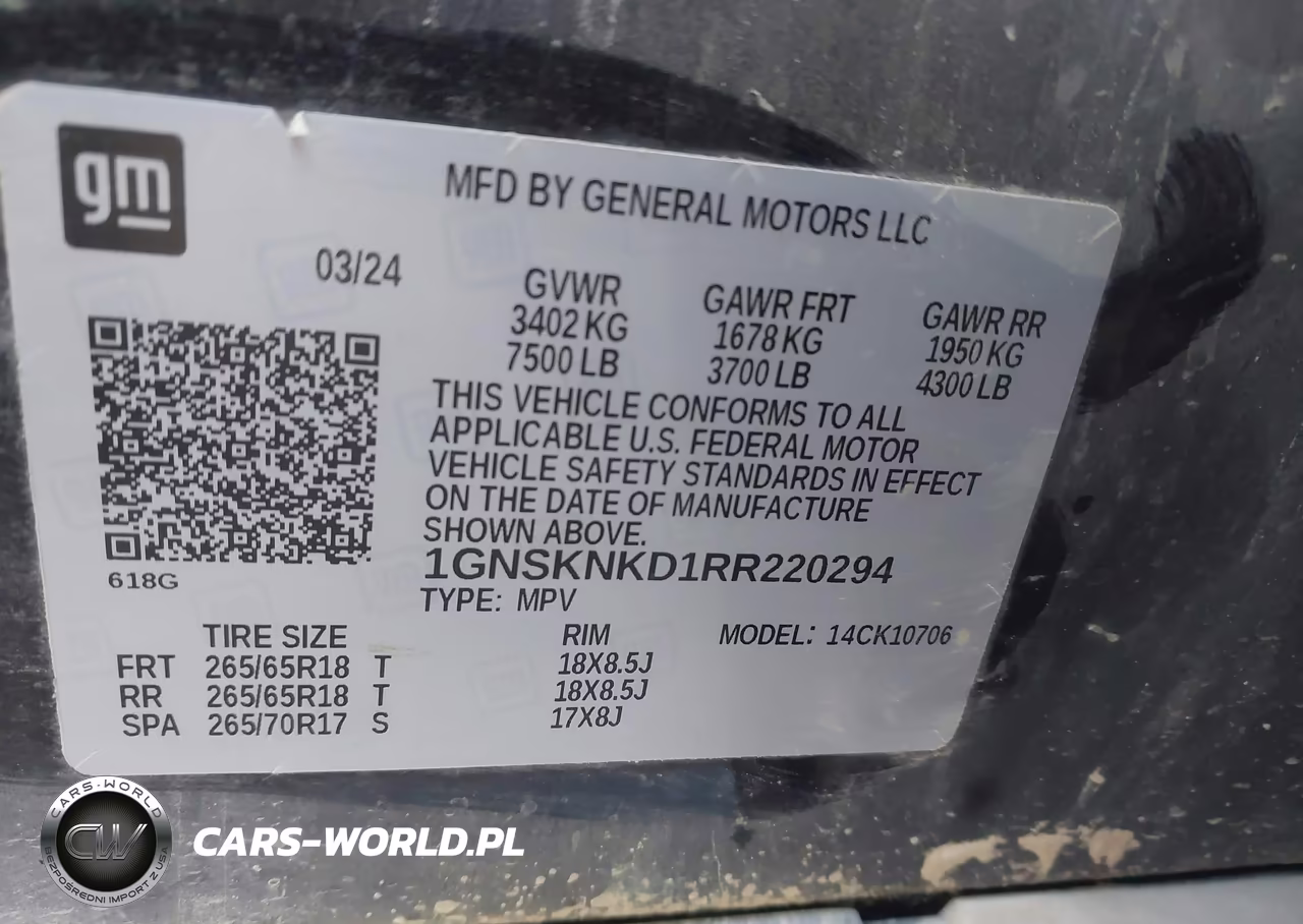 2024 Chevrolet Tahoe 4Wd Lt VIN:1GNSKNKD1RR220294 - 9