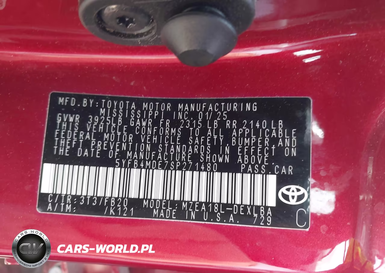 2025 Toyota Corolla Le VIN:5YFB4MDE7SP271480 - 9