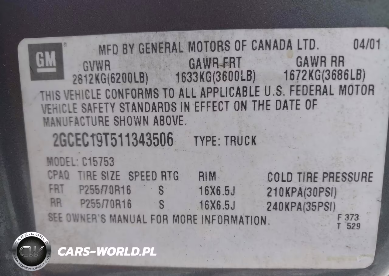 2001 Chevrolet Silverado 1500 Ls VIN:2GCEC19T511343506 - 9
