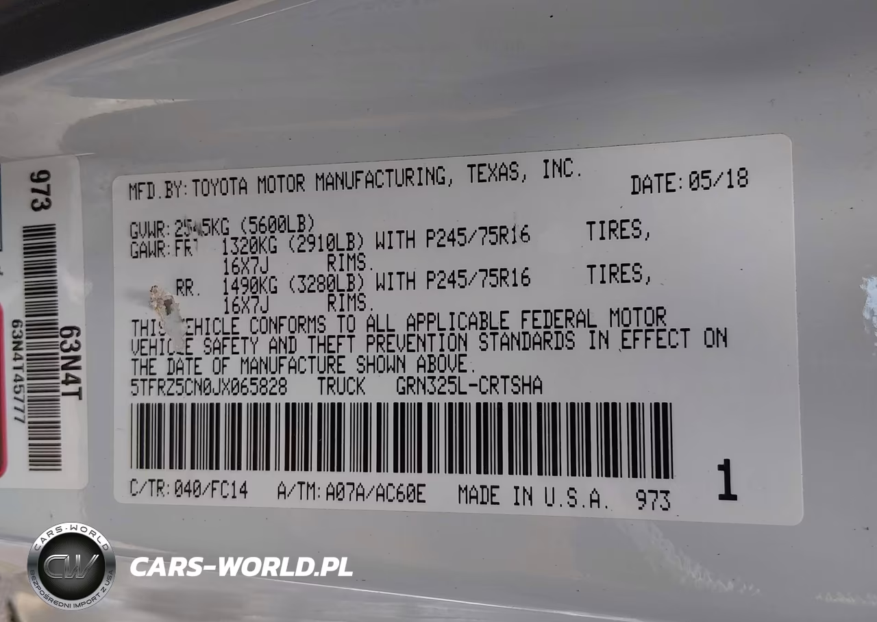 2018 Toyota Tacoma Sr5 V6 VIN:5TFRZ5CN0JX065828 - 9