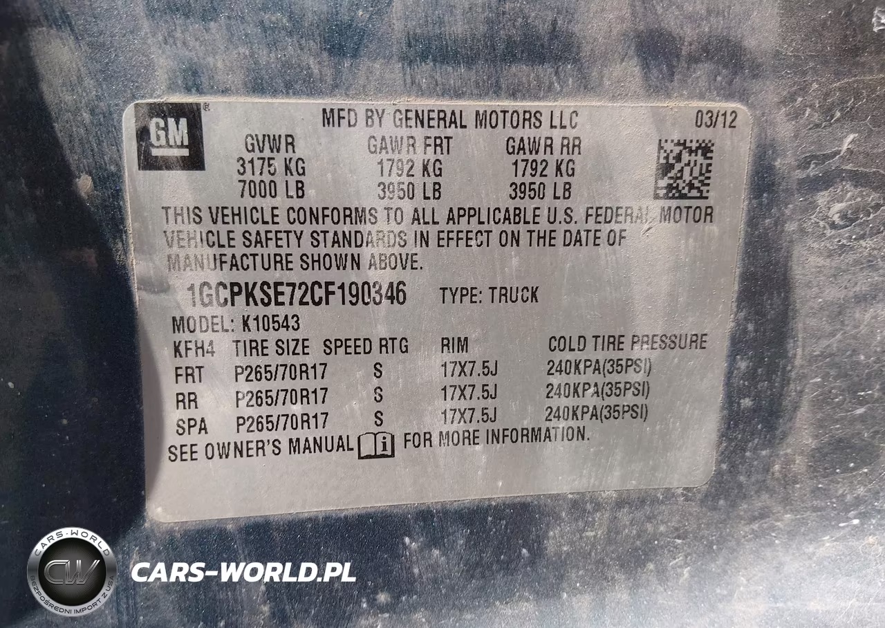 2012 Chevrolet Silverado 1500 Lt VIN:1GCPKSE72CF190346 - 9