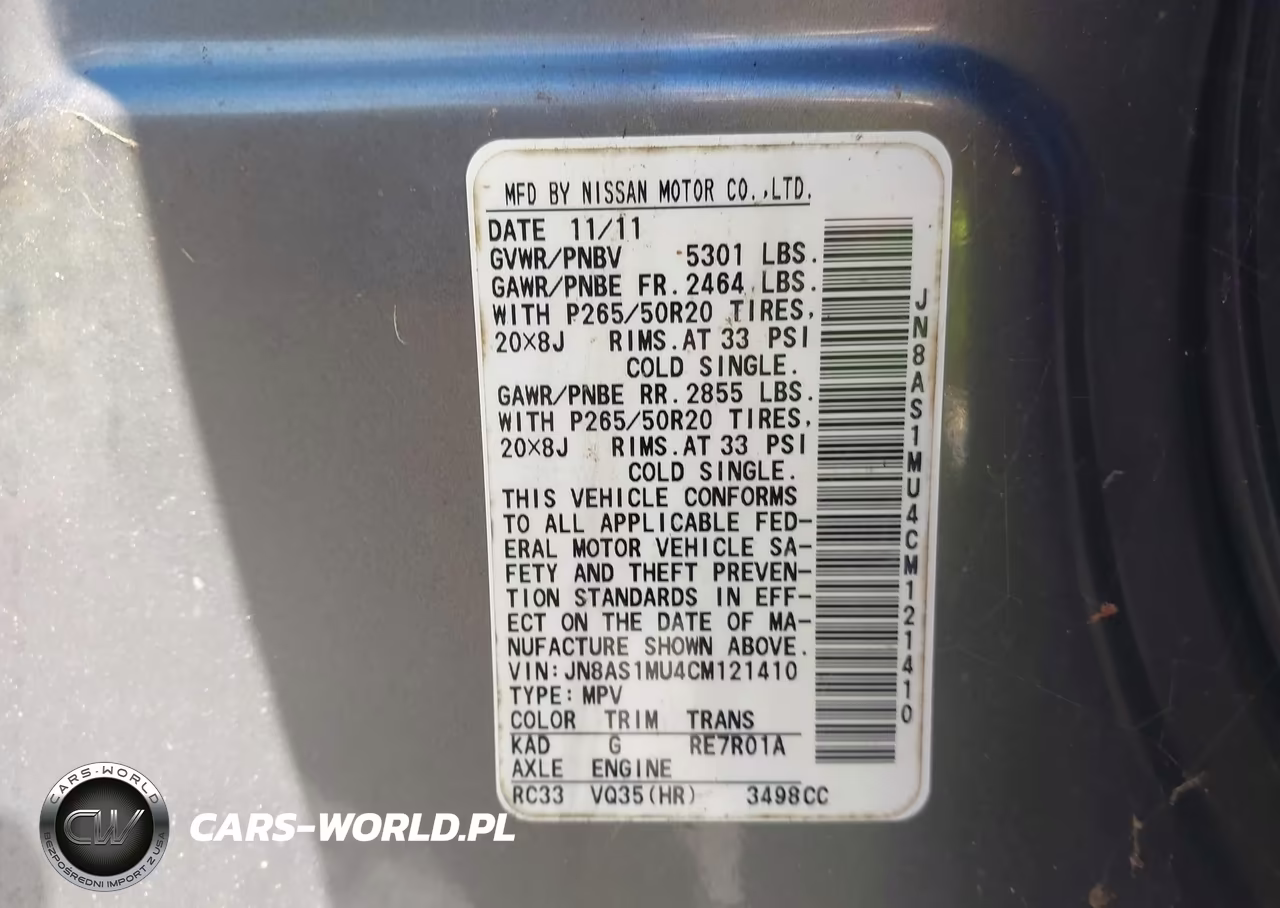 2012 Infiniti Fx35 VIN:JN8AS1MU4CM121410 - 9