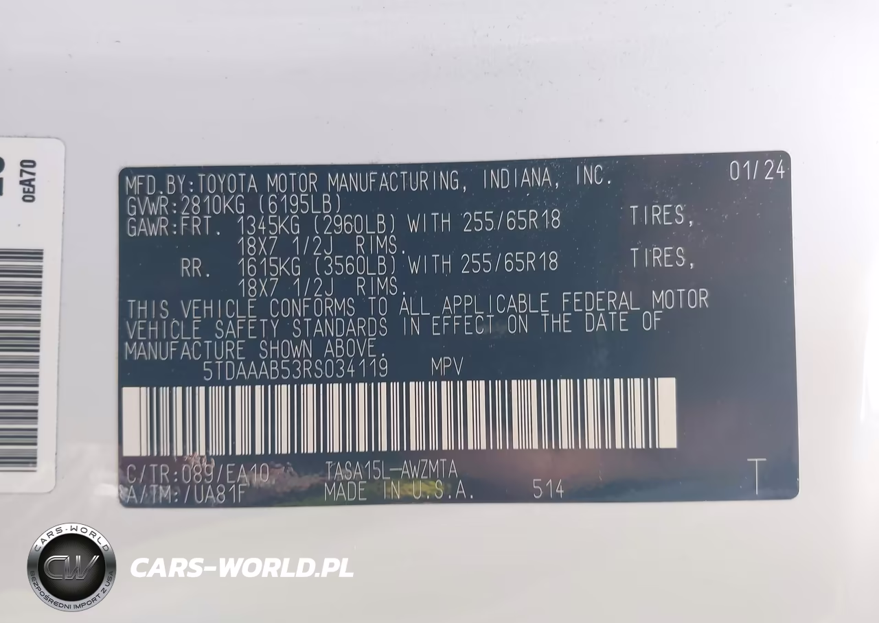 2024 Toyota Grand Highlander Xle VIN:5TDAAAB53RS034119 - 9