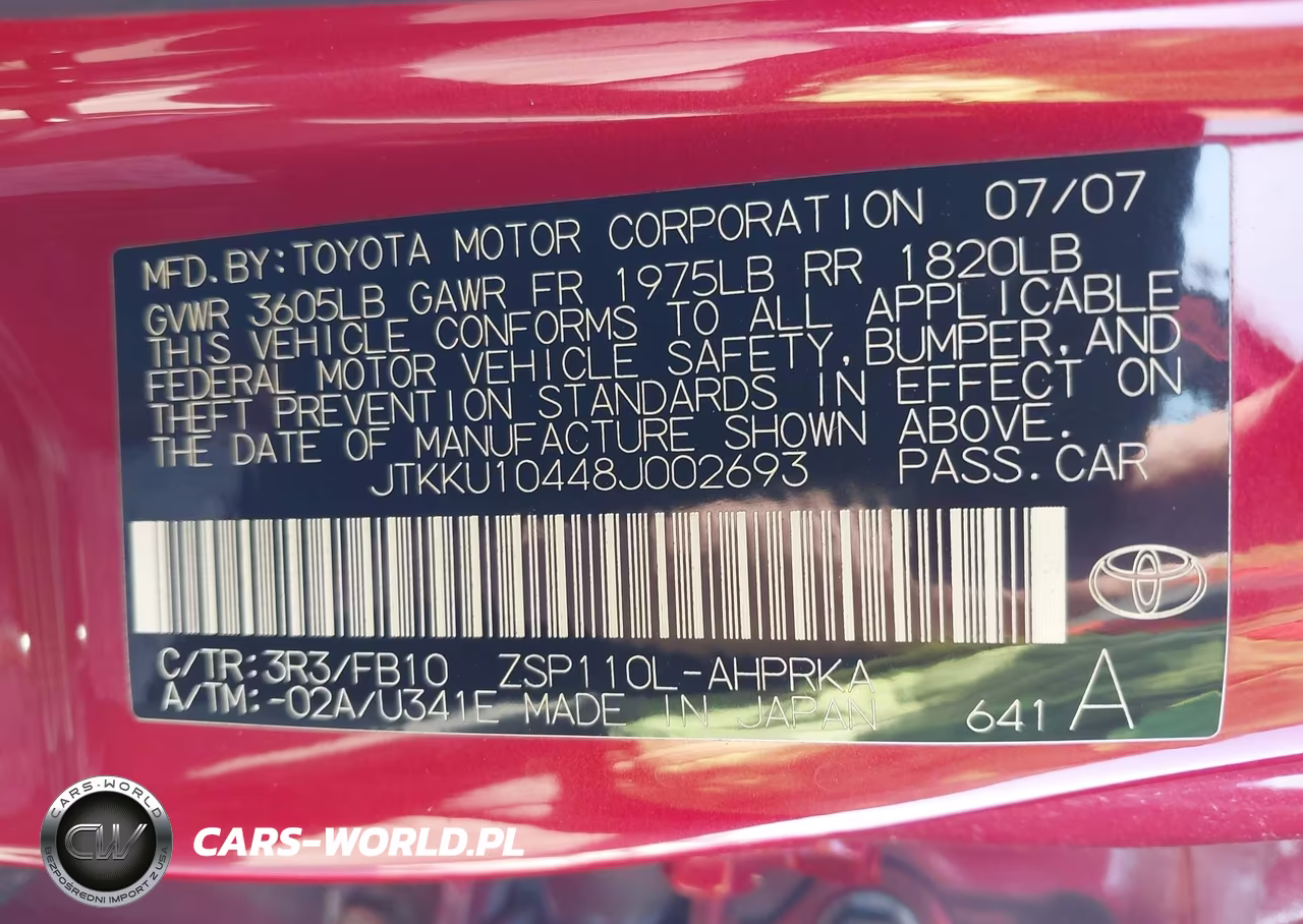 2008 Scion Xd VIN:JTKKU10448J002693 - 9
