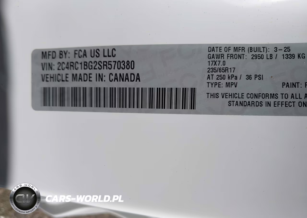 2025 Chrysler Pacifica Select VIN:2C4RC1BG2SR570380 - 9